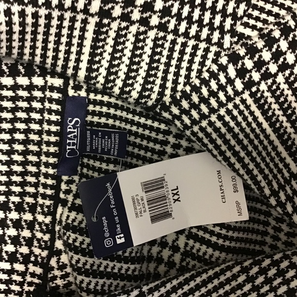 CHAPS Plaid Double Breasted Sweater Jacket NWT - Picture 7 of 8